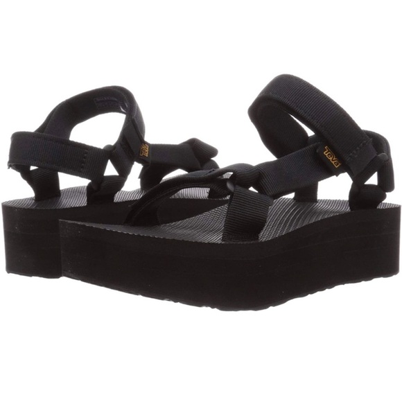 teva black sandals womens
